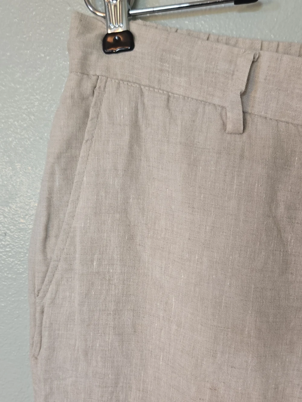 Zara | Classic Beige Linen Trousers Size Large